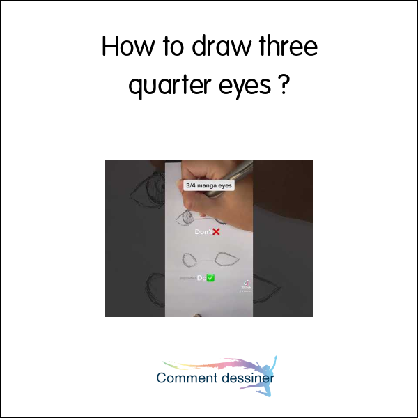 How to draw three quarter eyes